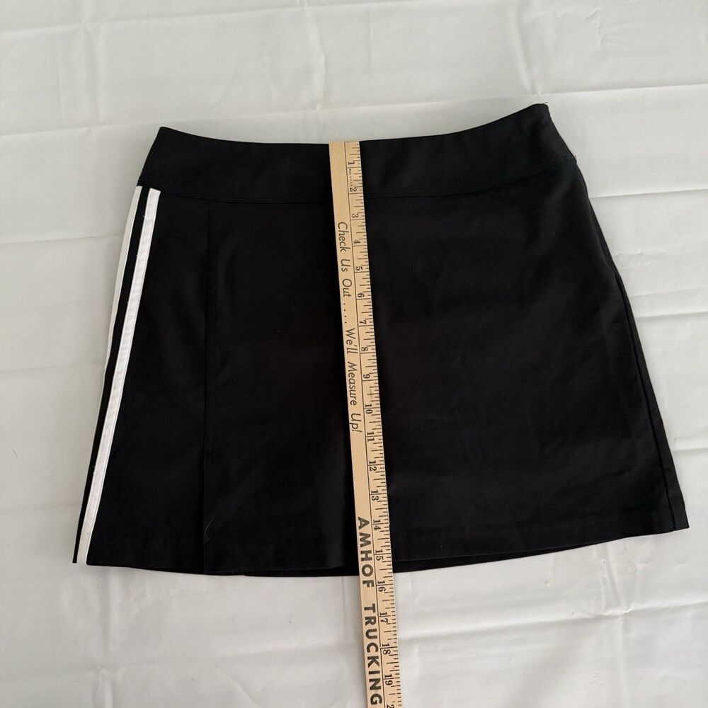 Adidas Womens 4 Skort Golf Tennis Pickleball Climacool Black White Stripes 88387 - Picture 4 of 7